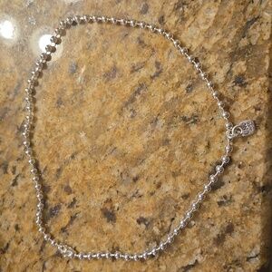 Silver plated Uno de 50 bead necklace